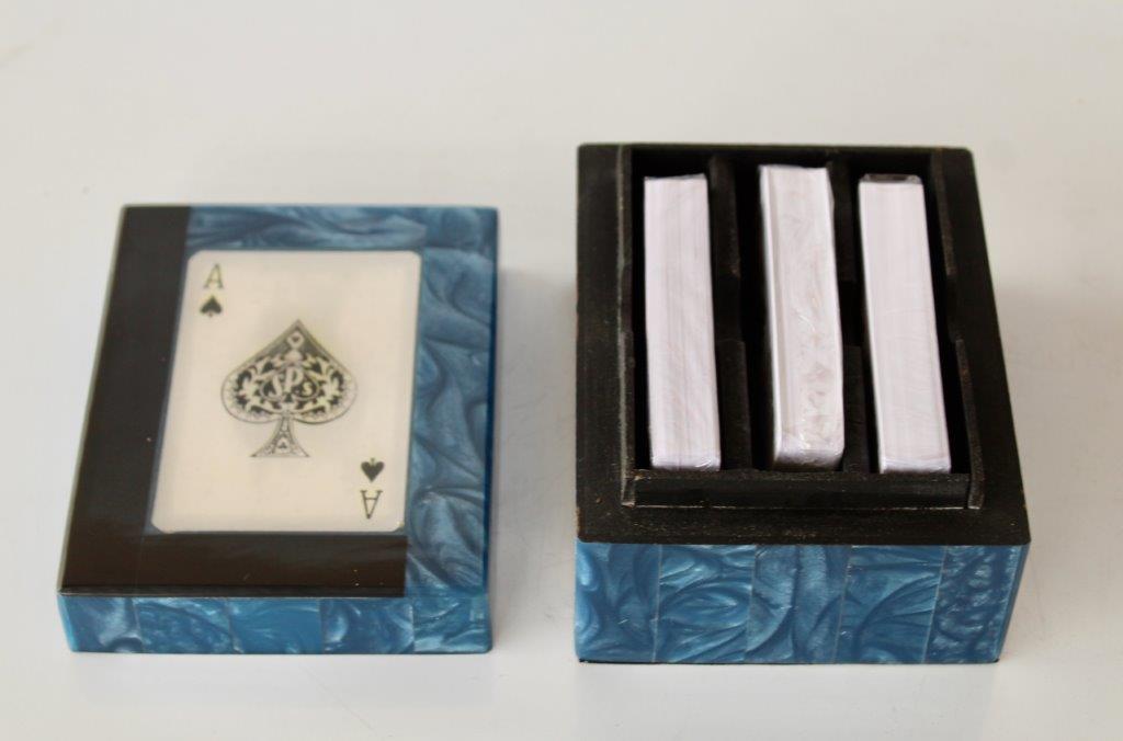 Blue & Black Triple Cardbox